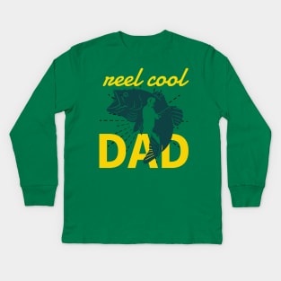 Reel Cool Dad Men T-shirt Kids Long Sleeve T-Shirt